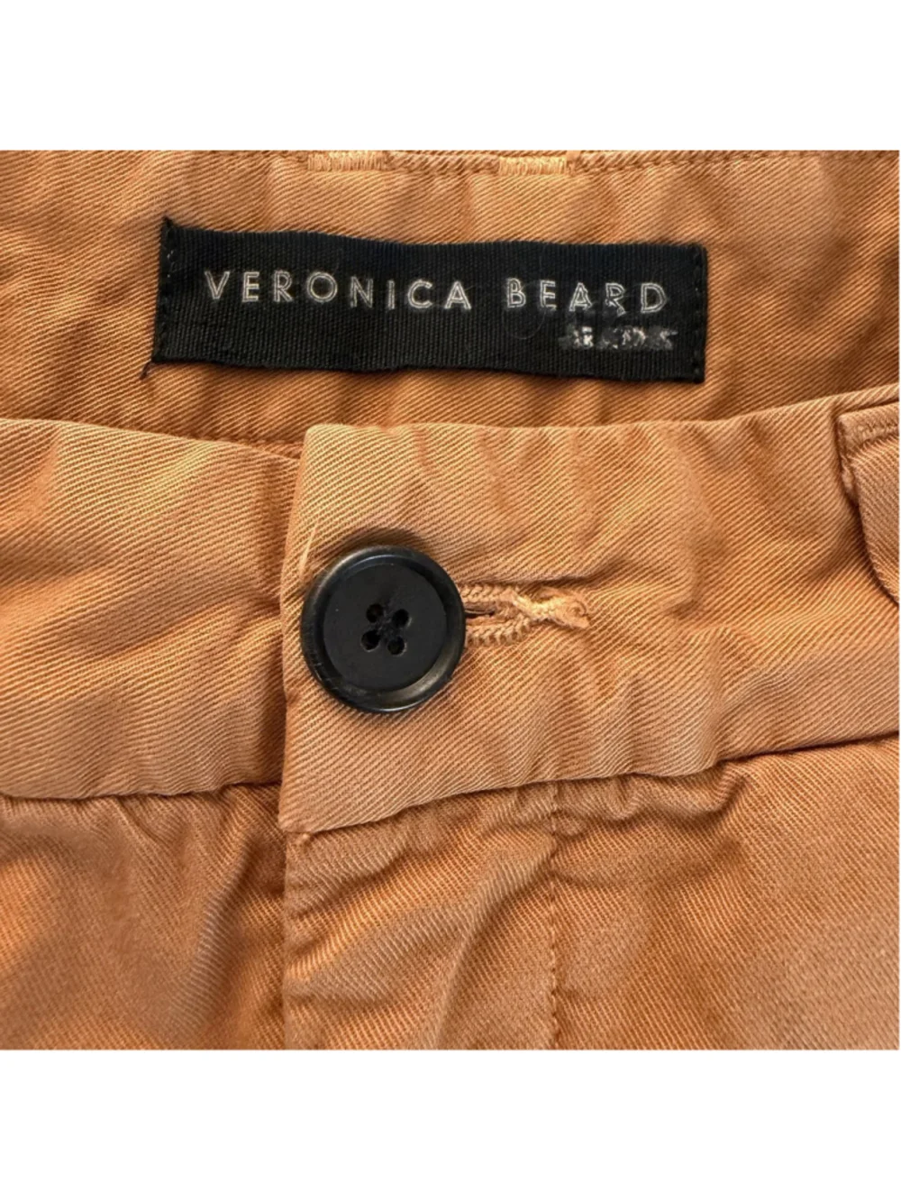 Veronica Beard Ryder Pants Women Size 27/4 In Clay Wide Leg 11” Pleat Front